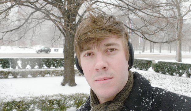 Inverno em Chicago com muita neve e vento